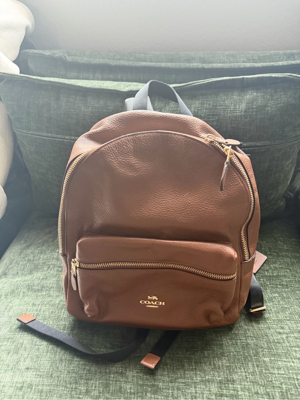 Coach Brown Leather Backpack - Picture 3 of 3